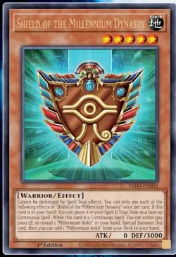INFO-EN003 Shield of the Millennium Dynasty Ultra Rare 1st YuGiOh - Image 1