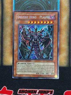 Yugioh Destiny Hero - Plasma CT04-EN003 Secret Rare Limited Edition MP - Image 1