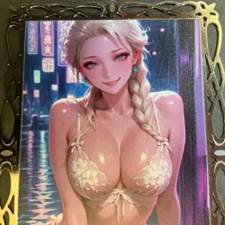 Goddess Story Gold METAL Card - Serial Number #013/100! Anime Waifu Elsa Bikini - Image 2