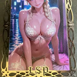 Goddess Story Gold METAL Card - Serial Number #013/100! Anime Waifu Elsa Bikini - Image 3