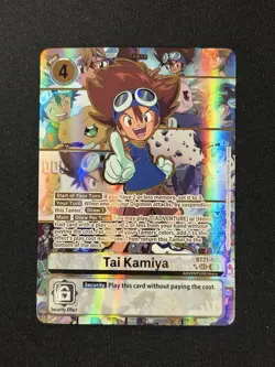 Tai Kamiya BT21-102 SEC English World Convergence Digimon Card - Image 1
