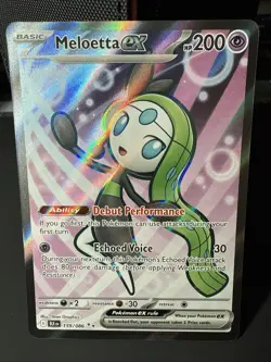 Meloetta ex 159/086 Black Bolt BLK English Pokemon Card NM - Image 1