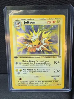 Pokemon TCG Jolteon Jungle 4/64 Holo 1st Edition Rare Card - Image 1
