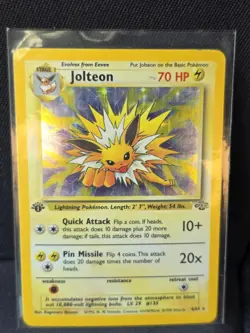 Pokemon TCG Jolteon Jungle 4/64 Holo 1st Edition Rare Card - Image 2