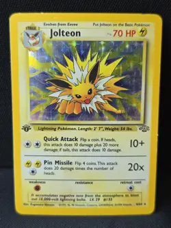 Pokemon TCG Jolteon Jungle 4/64 Holo 1st Edition Rare Card - Image 3