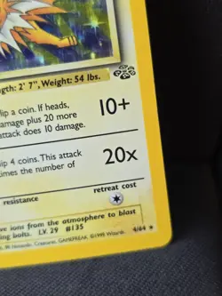 Pokemon TCG Jolteon Jungle 4/64 Holo 1st Edition Rare Card - Image 4