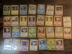 Lot Of 30 Vintage Base Set Pokemon Cards Lot 12 - Image 1