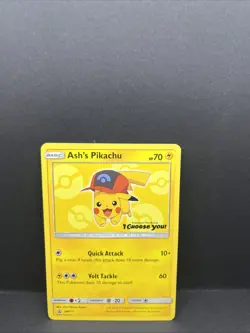 Ash's Pikachu SM111 Black Star Promo Pokemon Card - Image 1