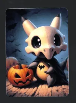 Pokemon Fanart CUBONE HALLOWEEN Card by SPACED_OUT - Image 1