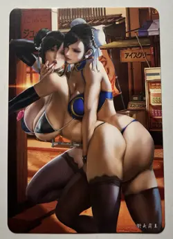 SEXY HEROINE WAIFU Chun Li STREET FIGHTER ACG PREMIUM HOLO CARD NM - Image 2