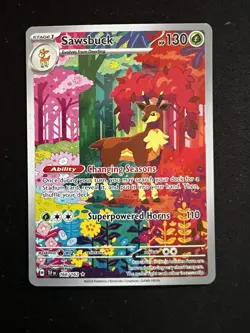Sawsbuck 166/162 Temporal Forces Illustration Rare Card - Image 1