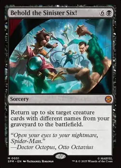 Behold the Sinister Six! NM Spider-Man Set MTG Magic the Gathering Black English - Image 1