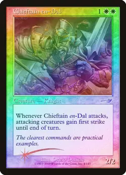 Magic the Gathering CHIEFTAIN EN-DAL #4/143 Nemesis Foil White Uncommon 2000 - Image 1