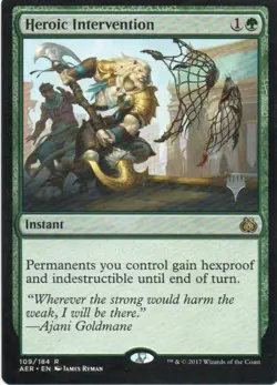 MTG: Aether Revolt: Promo Pack Heroic Intervention: Lightly Played Condition - Image 1