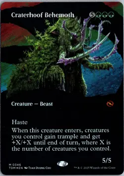 Craterhoof Behemoth (Borderless) M Tarkir: Dragonstorm 346 NM Foil - Image 1