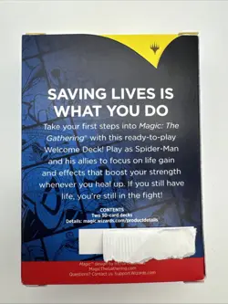 SDCC PAX 2025 Magic The Gathering Spider-Man Welcome Deck WHITE - Image 2