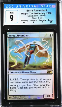 SERRA ASCENDANT 2011 Core Set Foil Rare CGC 9 Q++ MTG [Nostalgium] - Image 1