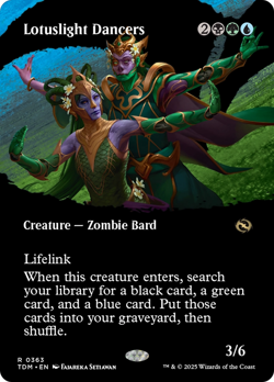 Lotuslight Dancers (Borderless) [Tarkir: Dragonstorm] Magic MTG - Image 1