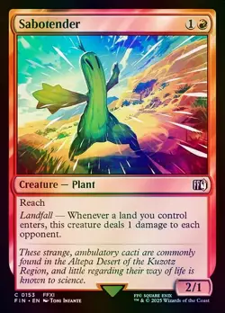 Sabotender FINAL FANTASY (FIN) NM MTG Foil - Image 1