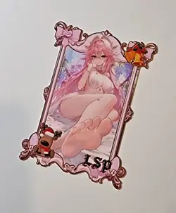 Yae Miko - Genshin Impact LSP 061/200 Pink Metall Karte Waifu Card Goddess Story - Image 2