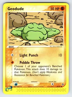 Geodude 55/97 EX Dragon Pokemon Card Nintendo e-Series Non Holo Common - Nm/Vlp - Image 1