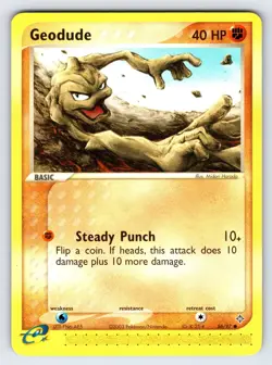 Geodude 56/97 EX Dragon Pokemon Card Nintendo e-Series Non Holo Common - Nm - Image 1