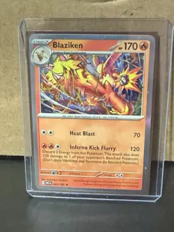 Pokemon TCG Blaziken Destined Rivals Holo Card 042/182 Scarlet & Violet Rare - Image 1