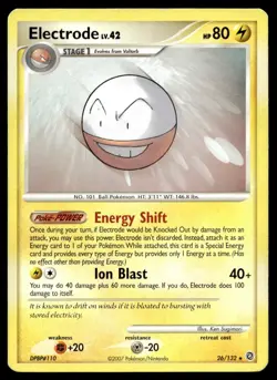 Electrode 26/132 Pokemon Card Secret Wonders Rare 80 HP Lightly Played SG - Image 1