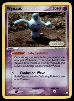Wynaut 71/92 Pokemon Card Stamped Ex Legend Maker Common 50 HP Rev Holo LP TT - Image 1