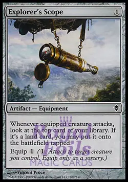 Explorer's Scope 1x FOIL ZEN MTG Zendikar Common MINT artifact - Image 1