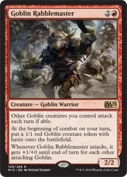 1x Goblin Rabblemaster NM-Mint, English Magic 2015 MTG Magic - Image 1