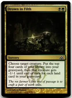 MTG Drown in Filth C Dragon's Maze 67 LP - Image 1