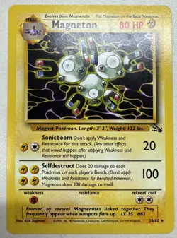 Pokemon - Magneton [1999 Wizards] #25/62 Rare (NM-MT) - Fossil Set - Image 1