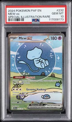 2024 POKEMON PAF EN-PALDEAN FATES SPECIAL ILLUSTRATION RARE #232 MEW EX PSA 10 - Image 1