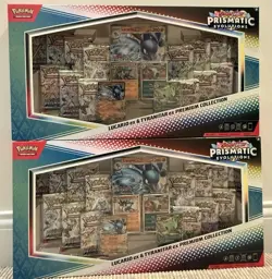 Pokemon TCG Prismatic Evolutions Lucario ex & Tyranitar ex Premium Collection x2 - Image 1