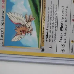 Pokemon Gym Heroes NM Near Mint 1st Edition Lt. Surge's Spearow 83/132 - Image 3
