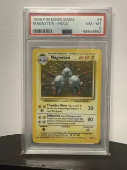 Pokemon Base Set Magneton Holo PSA 8 - Image 1