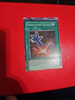 yugioh misprint Premature Burial SD3-EN018 1st Edition played error miscut rare - Image 3