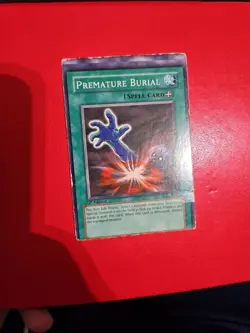 yugioh misprint Premature Burial SD3-EN018 1st Edition played error miscut rare - Image 4