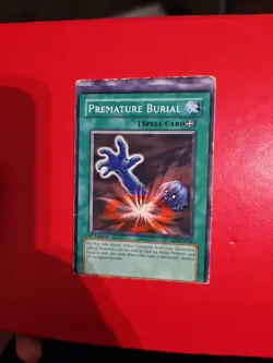 yugioh misprint Premature Burial SD3-EN018 1st Edition played error miscut rare - Image 5