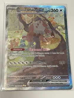 Pokemon TCG Bloodmoon Ursaluna EX Twilight Masquerade Card 216/167 - Image 1