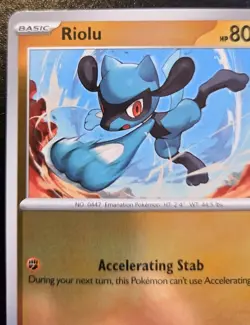 Riolu 076/132 Reverse Holo Common Mega Evolution Pokemon TCG - Image 2