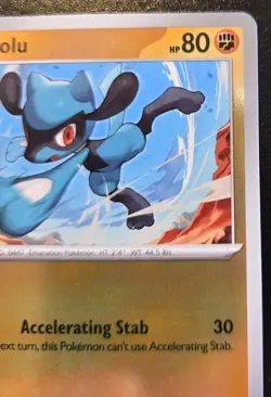 Riolu 076/132 Reverse Holo Common Mega Evolution Pokemon TCG - Image 3