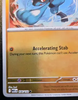 Riolu 076/132 Reverse Holo Common Mega Evolution Pokemon TCG - Image 4