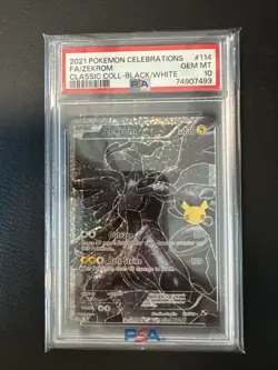 PSA 10 ZEKROM 114 CELEBRATIONS CLASSIC COLLECTION BLACK & WHITE POKEMON GEM MINT - Image 1