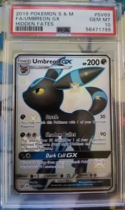 ‼2019 POKEMON S & M FA/UMBREON GX HIDDEN FATES PSA GRADE 10! SHIPS FAST💨 - Image 1