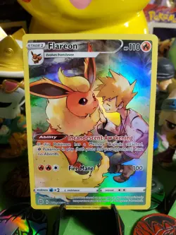 Pokemon TCG Full Art Flareon TG01/TG30 Brilliant Stars Trainer Gallery NM/M - Image 1