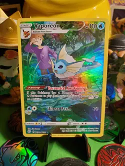 Pokemon TCG Full Art Vaporeon TG02/TG30 Brilliant Stars Trainer Gallery NM/M - Image 1
