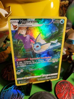 Pokemon TCG Full Art Vaporeon TG02/TG30 Brilliant Stars Trainer Gallery NM/M - Image 2