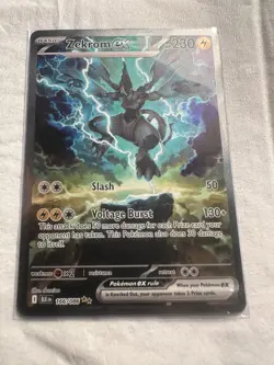Zekrom EX #166/086 SIR - Mint - 2025 Black Bolt and White Flare Pokemon TCG - Image 1